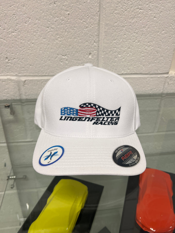 Lingenfelter RAcing White Flexfit Hat